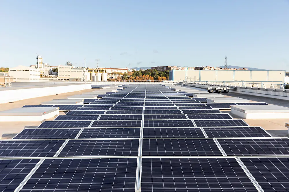 Solar panels at the Henkel site in Montornès del Valles, Spain