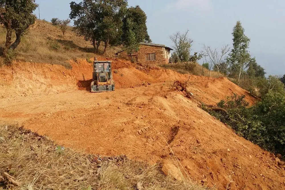 In the Nepalese village of Namjung, the mother and child medical center is being built.